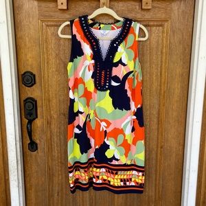 Crown & Ivy | Multicolor Floral Dress, navy accent